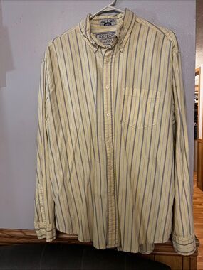 Rewind Yellow Striped Button-Down Shirt